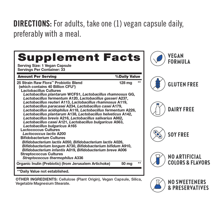 Daily Digestive Probiotic - 40 Billion CFU