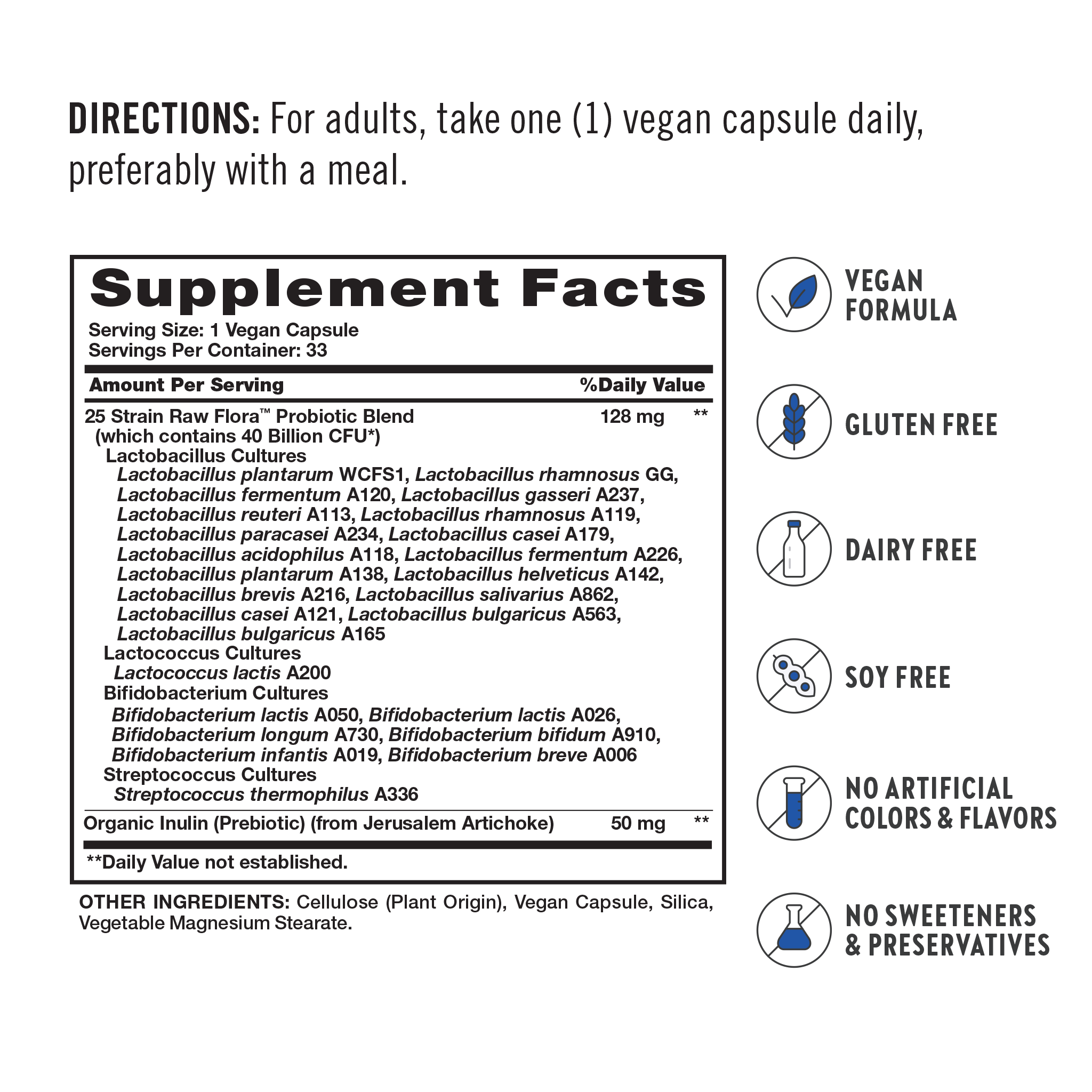 Daily Digestive Probiotic - 40 Billion CFU