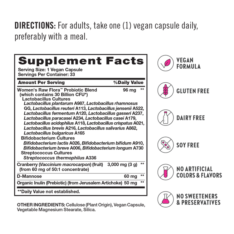 Women's Care Probiotic - 30 Billion CFU