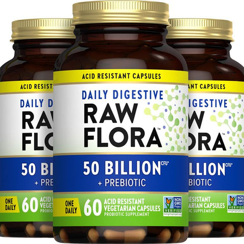 Probiotique Digestif Quotidien pour Hommes - 50 Milliards d'UFC^, 3 Bouteilles