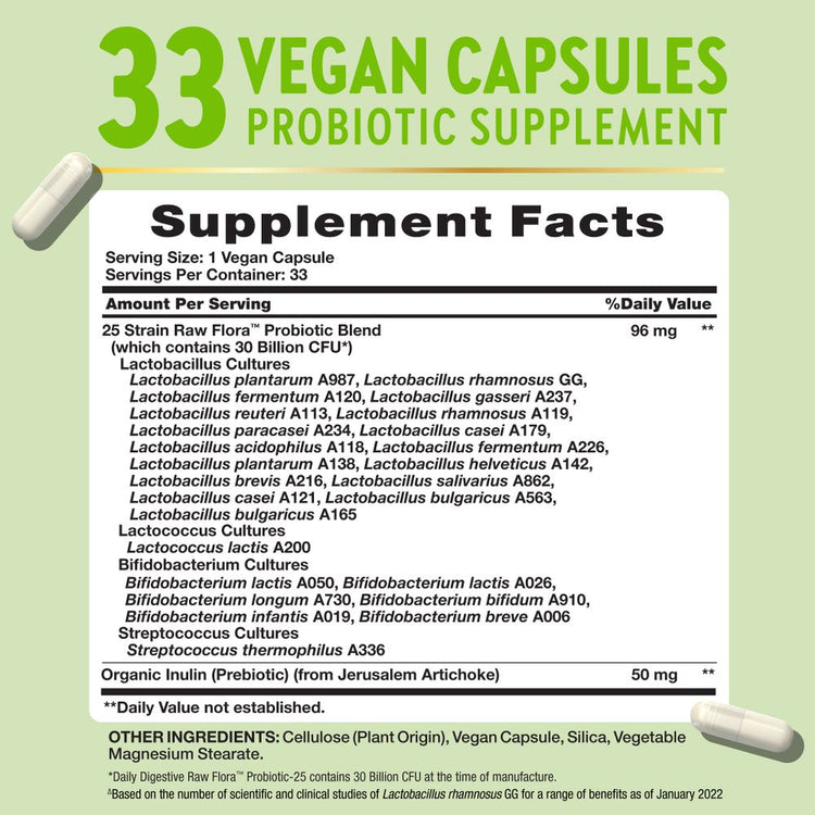 Daily Digestive Probiotic - 30 Billion CFU