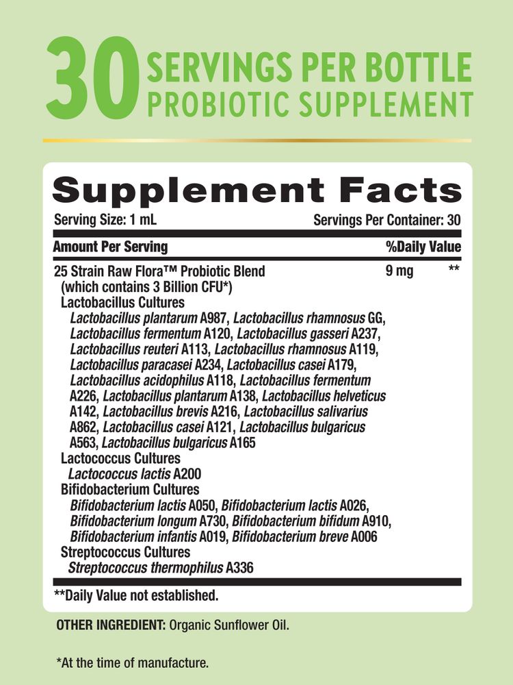 USDA Organic Probiotic Liquid 1 oz