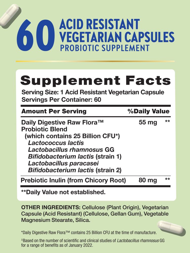 Men's Daily Digestive Probiotic - 25 Billion CFU